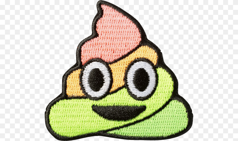 Neon Poop Emoji Sticker Patch, Applique, Home Decor, Pattern, Rug Free Png Download