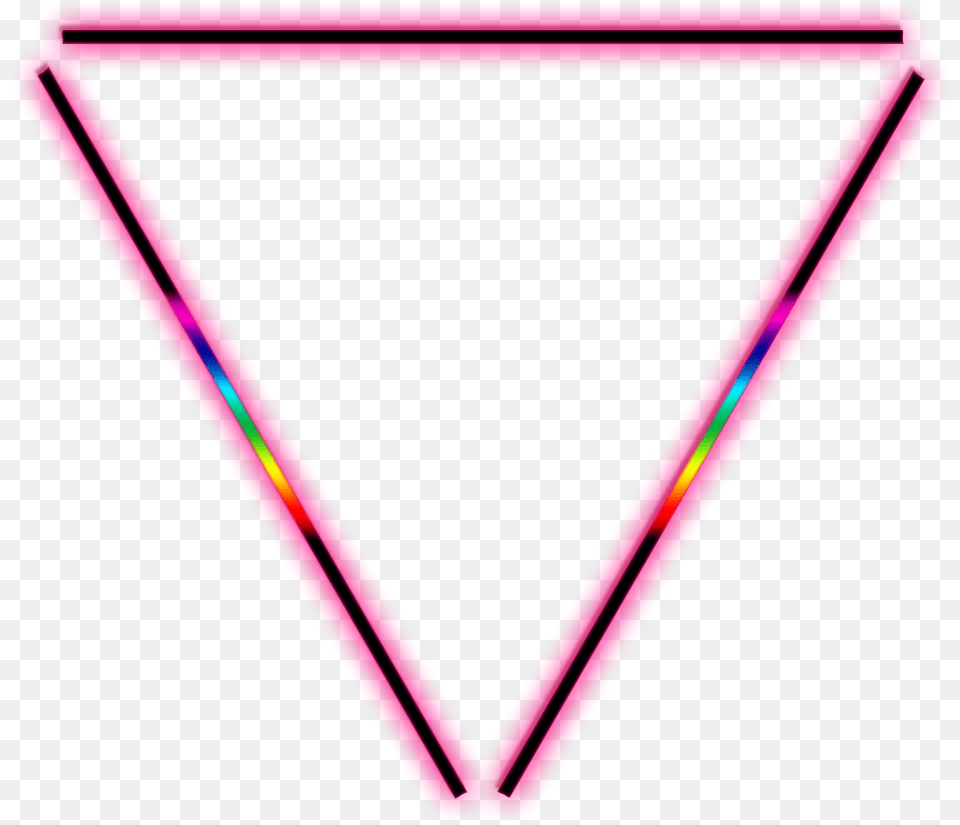Neon Rainbow Glow Effect Neoneffect Border Triangleart Rainbow Neon Logo, Light, Triangle, Purple Free Png