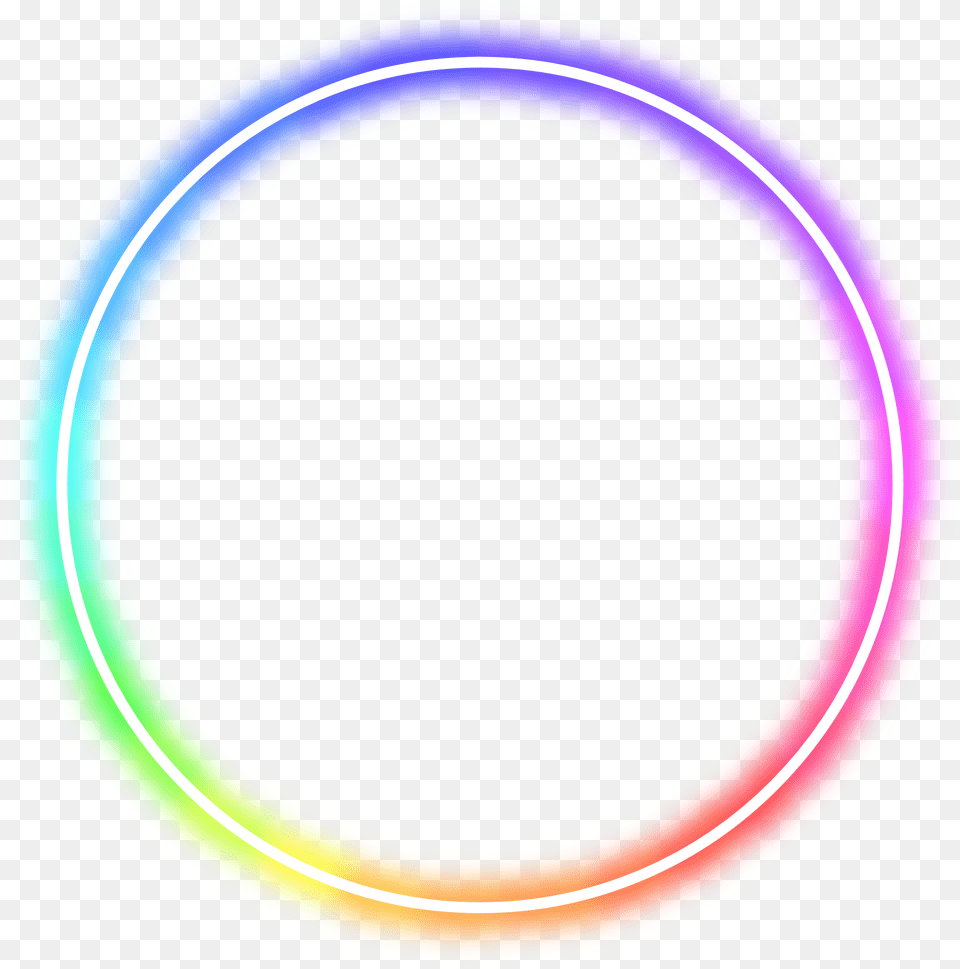 Neon Rainbow Neoneffect Circulo Circle Circle, Light, Hoop, Wristwatch Free Png