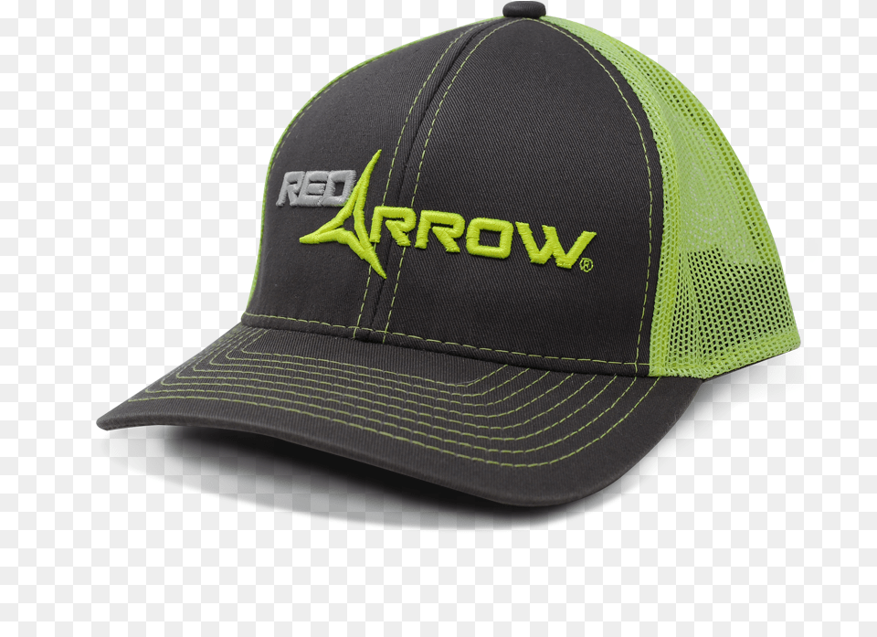 Neon Red Arrow Logo Trucker Hat For Baseball, Baseball Cap, Cap, Clothing, Helmet Free Transparent Png