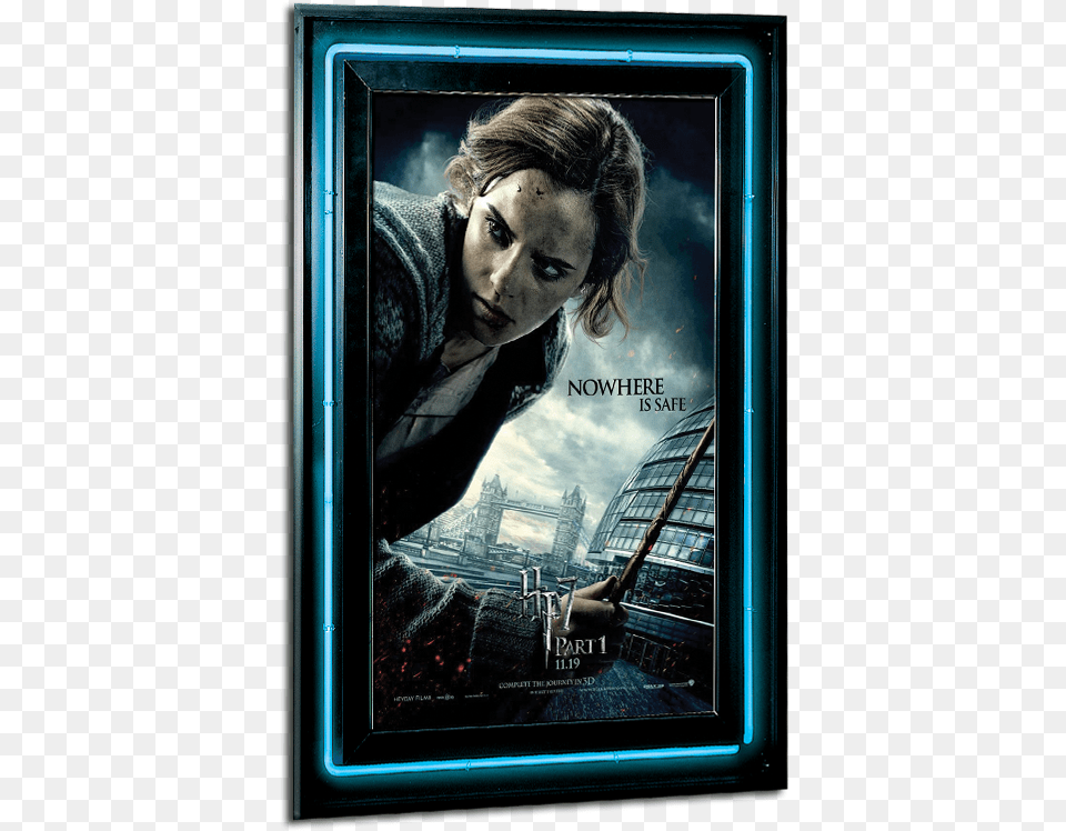 Neon Reflections Series Poster Marquee Harry Potter And The Deathly Hallows Sorcerers Stone, Person, Photography, Head, Portrait Free Transparent Png