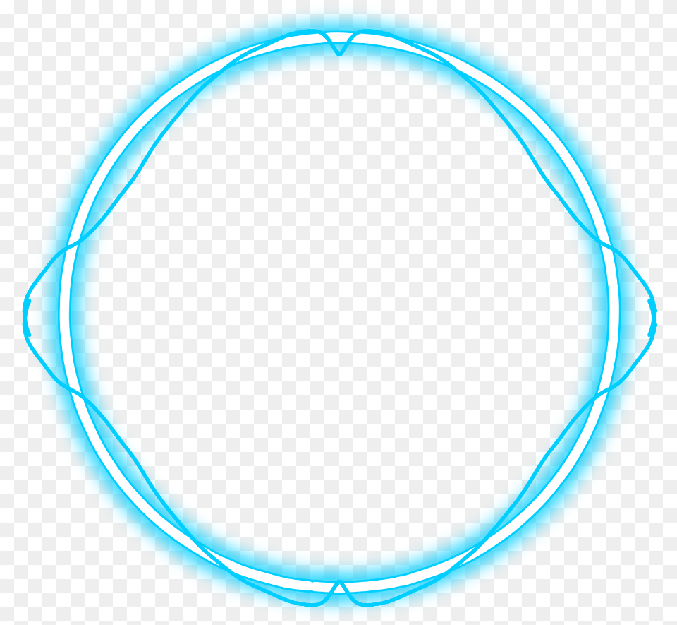 Neon Round Blue Freetoedit Circle Frame Border Geometri Blue Neon Circle, Hoop Png Image