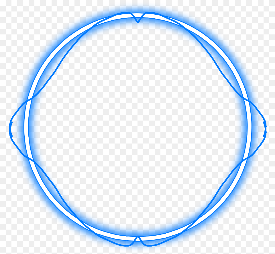 Neon Roundblue Freetoedit Circle Frame Border Blue Neon Circle, Light Png