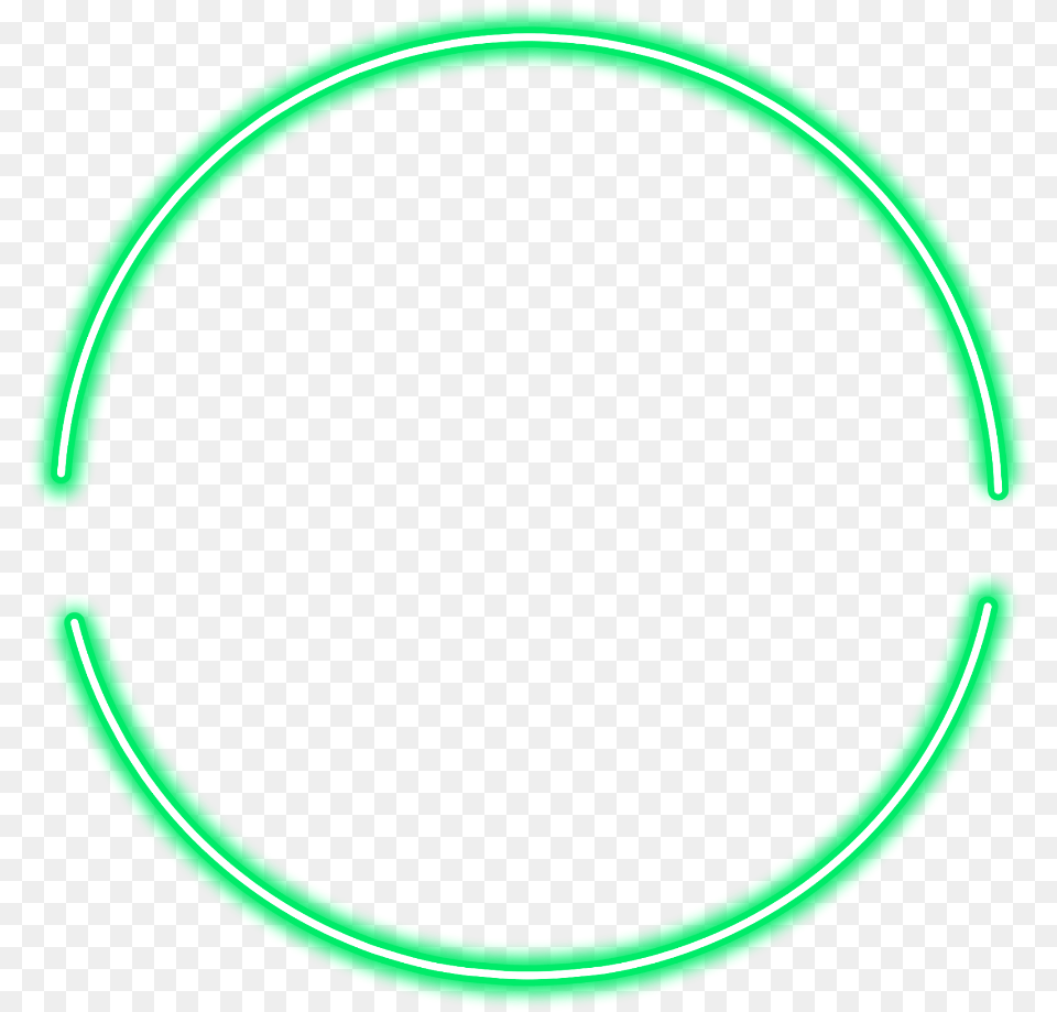 Neon Roundgreen Freetoedit Circle Frame Border Circle, Light Free Transparent Png