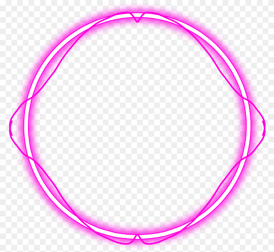 Neon Roundpink Freetoedit Circle Frame Border Blue Neon Circle, Light, Purple, Hoop, Disk Png Image