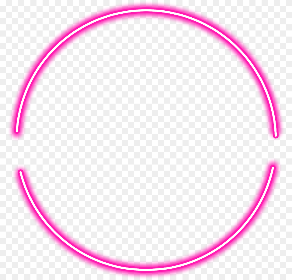 Neon Roundpink Freetoedit Circle Frame Border Circle, Light Free Png Download