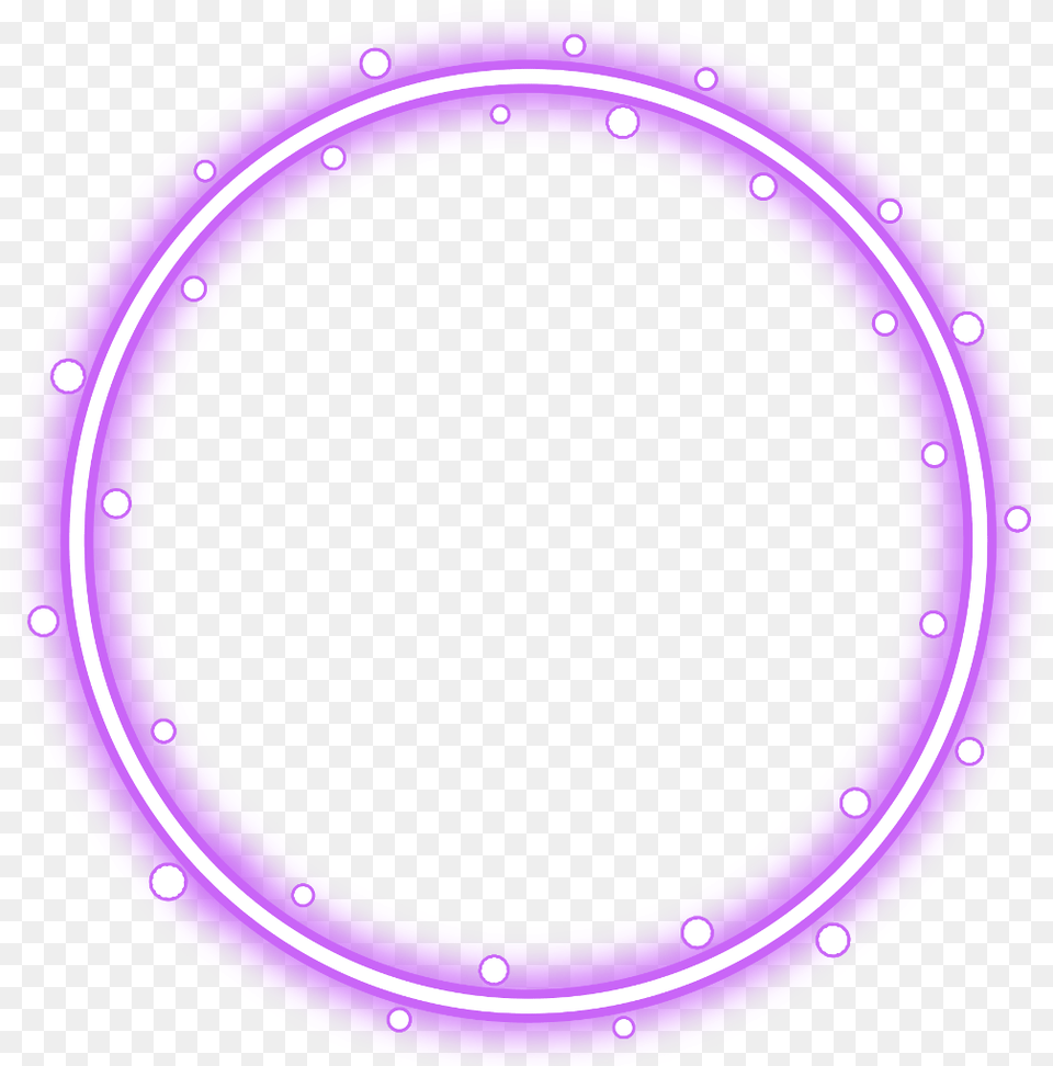 Neon Roundpurple Freetoedit Circle Frame Border Transparent Neon Circle, Light, Purple, Disk Png