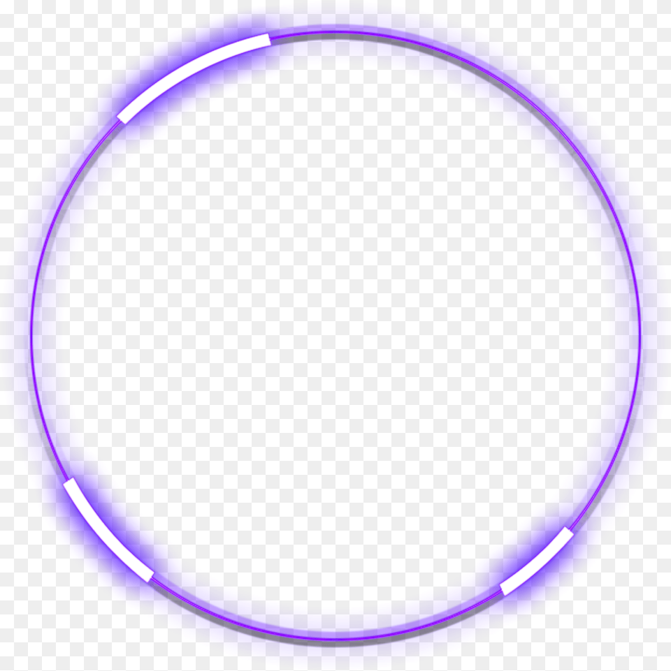 Neon Roundpurple Freetoedit Circle Frame Border Transparent Neon Circle, Hoop, Light Free Png Download