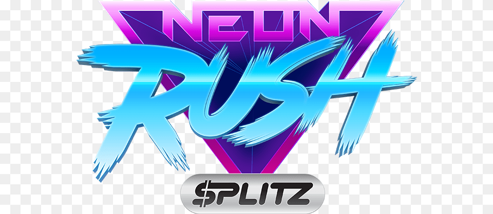 Neon Rush Splitz Slot, Art, Graphics, Purple, Logo Png Image