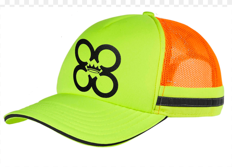 Neon Safety Trucker Crown, Baseball Cap, Cap, Clothing, Hat Free Png