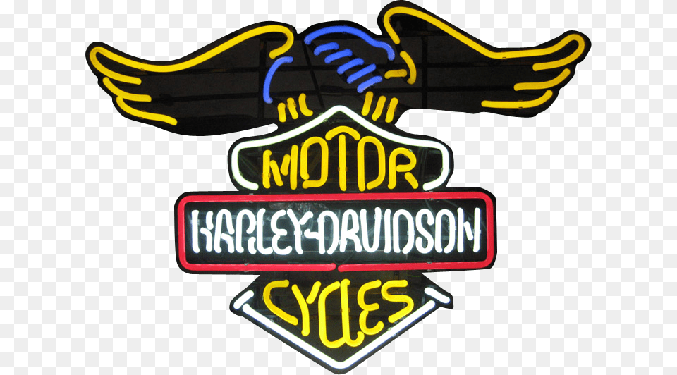 Neon Sign Logo Harley Davidson Motorcycle Sticker Harley Davidson Font Logo, Light Free Png