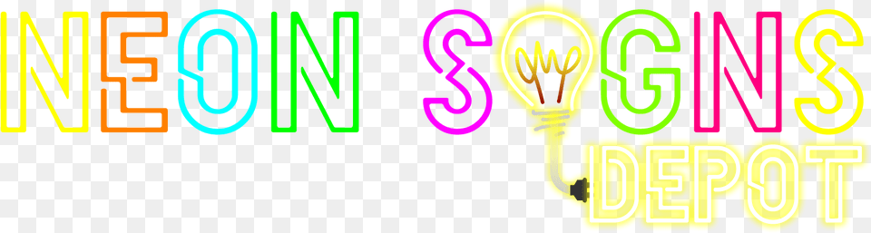 Neon Signs Depot Graphic Design, Light Png Image