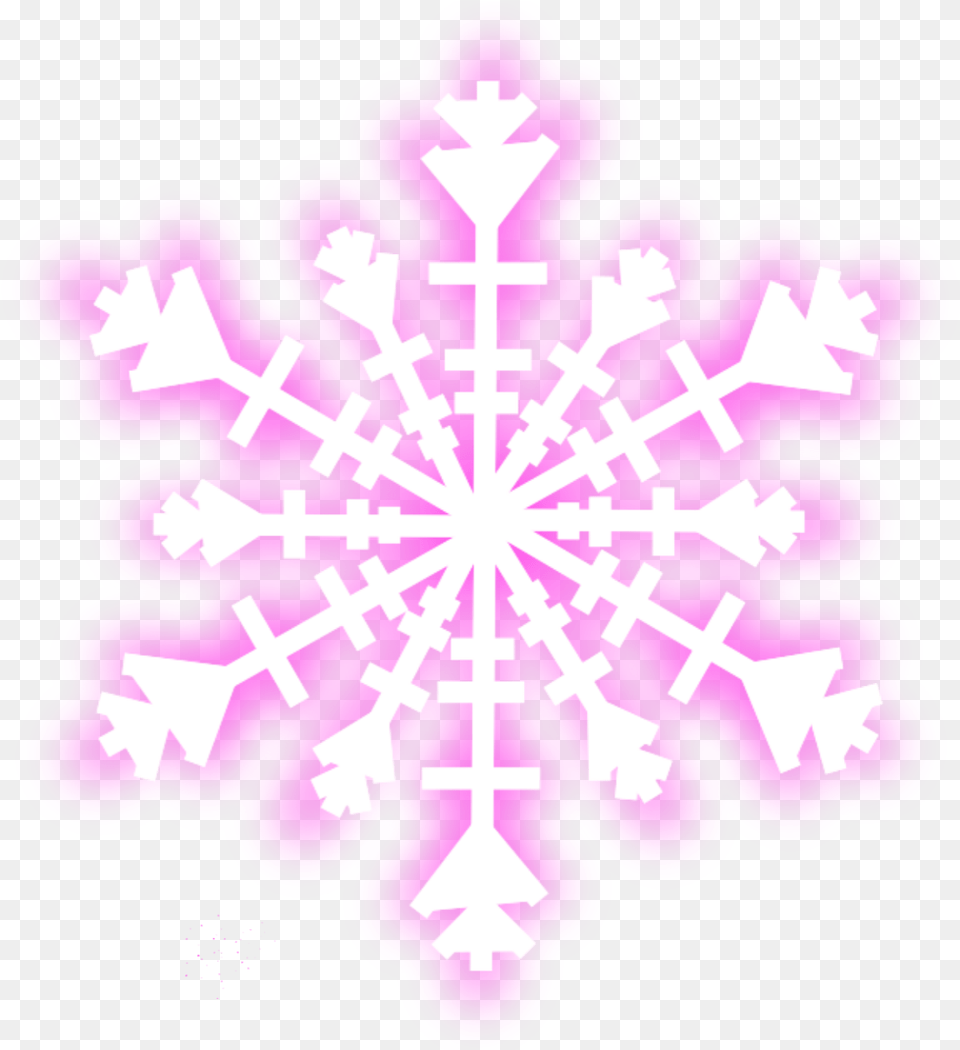 Neon Snow Freetoedit Pink Geometric Lineborder White Snowflake Vector, Art, Graphics, Purple, Nature Free Png