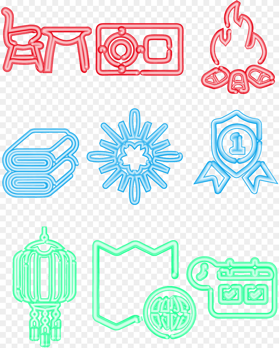 Neon Special Effects Color Icon Design Ai Vector, Light, Dynamite, Weapon Free Transparent Png