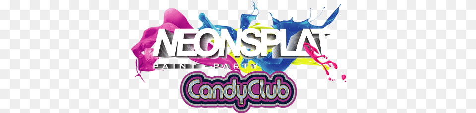 Neon Splat Paint Party Party, Art, Graphics, Purple Free Png