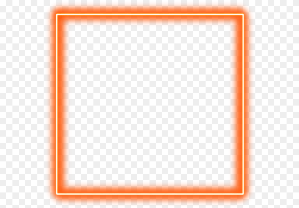 Neon Square Freetoedit Frame Orange Border Geometric Orange Frame Transparent, Blackboard Free Png