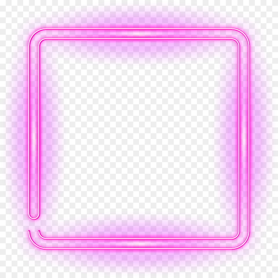 Neon Square Freetoedit Neon Frame Border Geometric, Light, Purple, Electronics, Screen Free Png