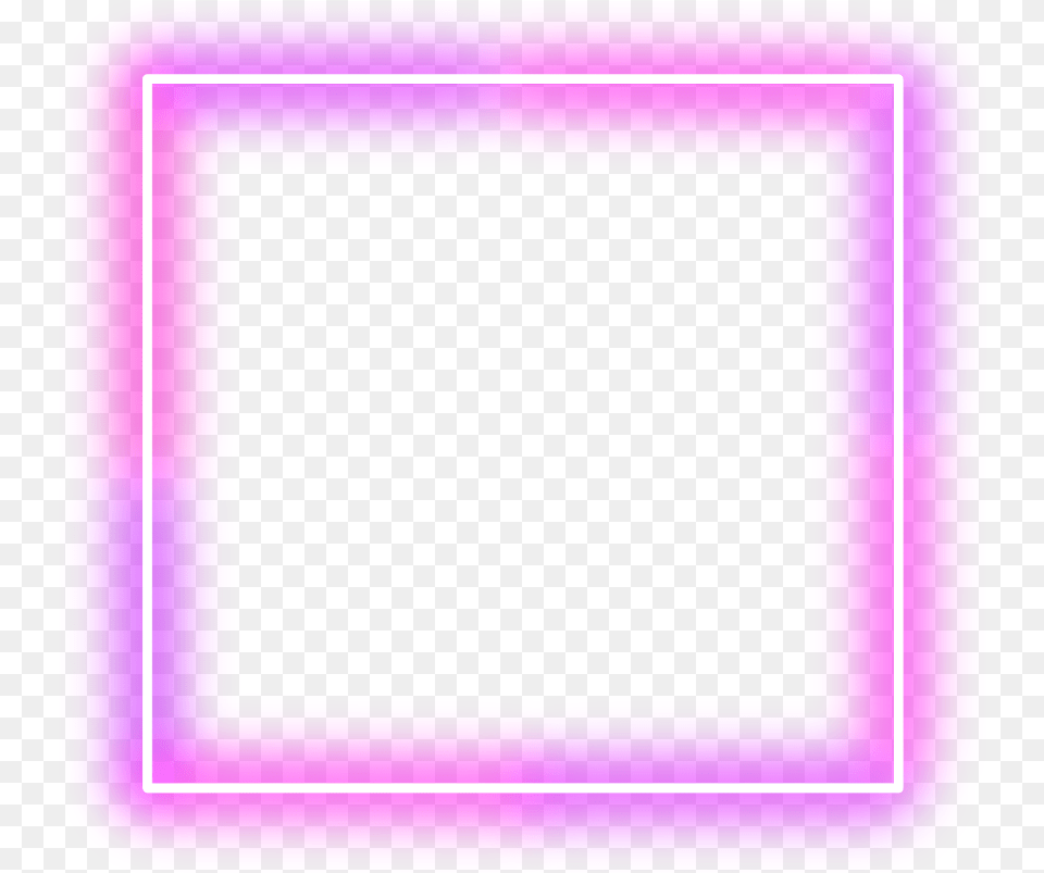 Neon Square Lights Frame Border Mimi Stickers Pink Neon Frame, Purple, Home Decor, Blackboard Png Image