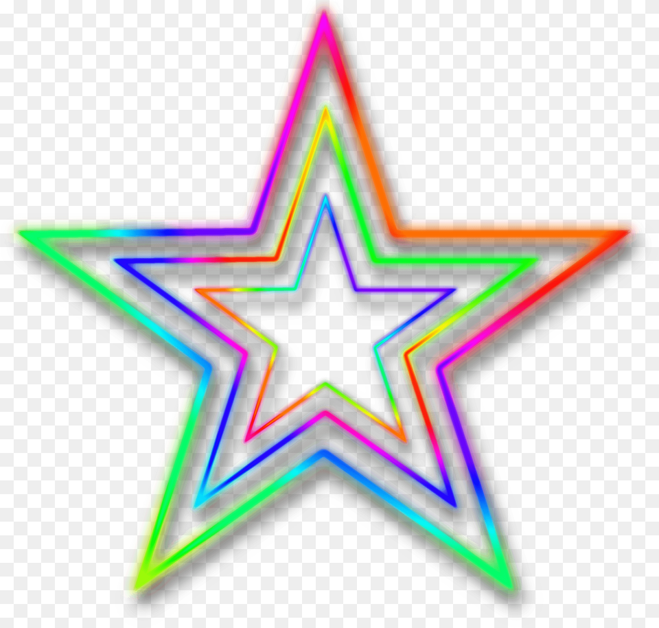 Neon Star Clipart Neon, Light, Star Symbol, Symbol Free Png Download