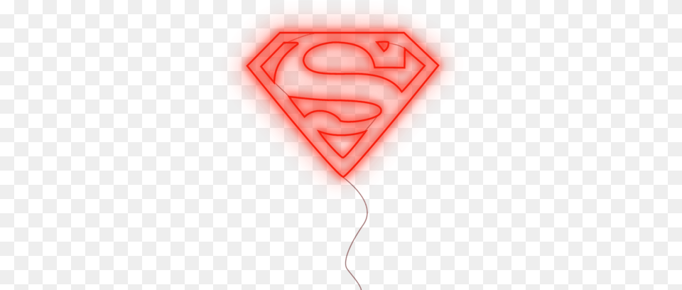 Neon Style Red Light T Superman, Balloon Free Transparent Png