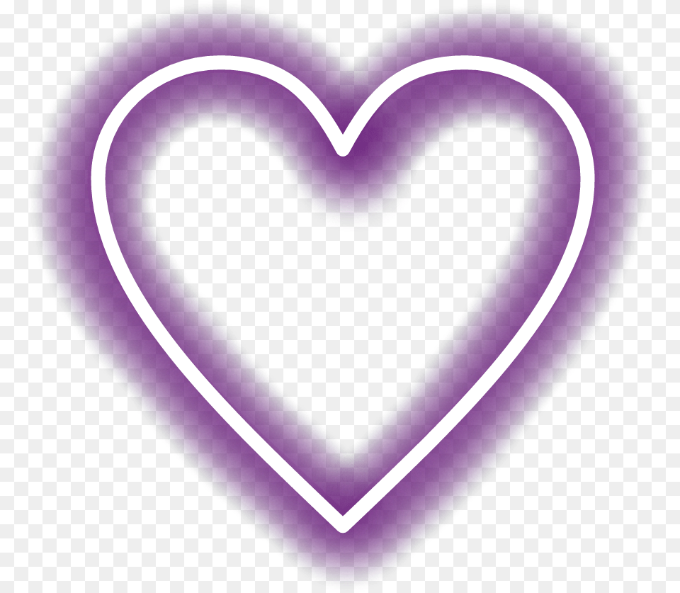 Neon Transparent Love Neon Love Heart, Light, Purple Png Image