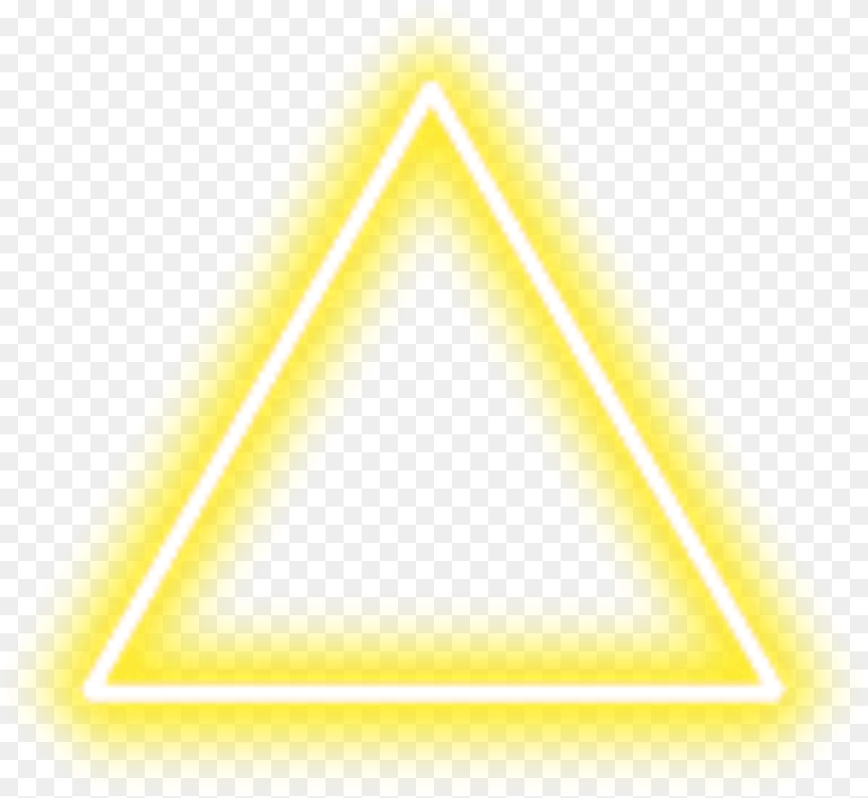 Neon Triangle Border Yellow Freetoedit Ps4 Triangle Square Circle X, Sign, Symbol Png Image