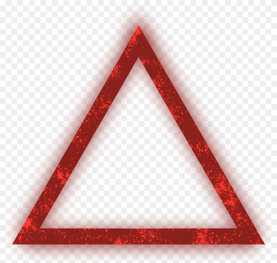 Neon Triangle Freetoedit Red Geometric Trigon Triangle, Symbol, Chandelier, Lamp Free Png Download