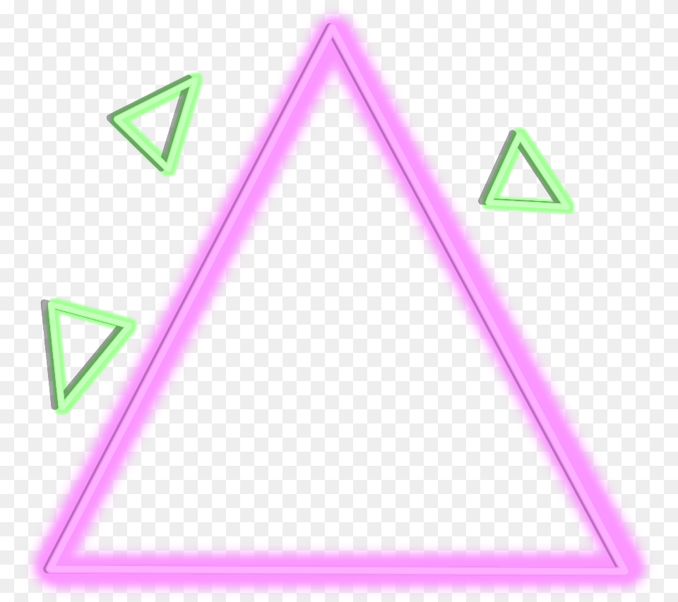 Neon Triangle Glow Colorful Freetoedit Ftestickers Triangle, Smoke Pipe Free Png Download