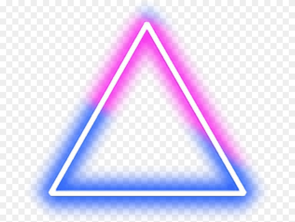 Neon Triangle Light Pink Blue Neon Triangle Png