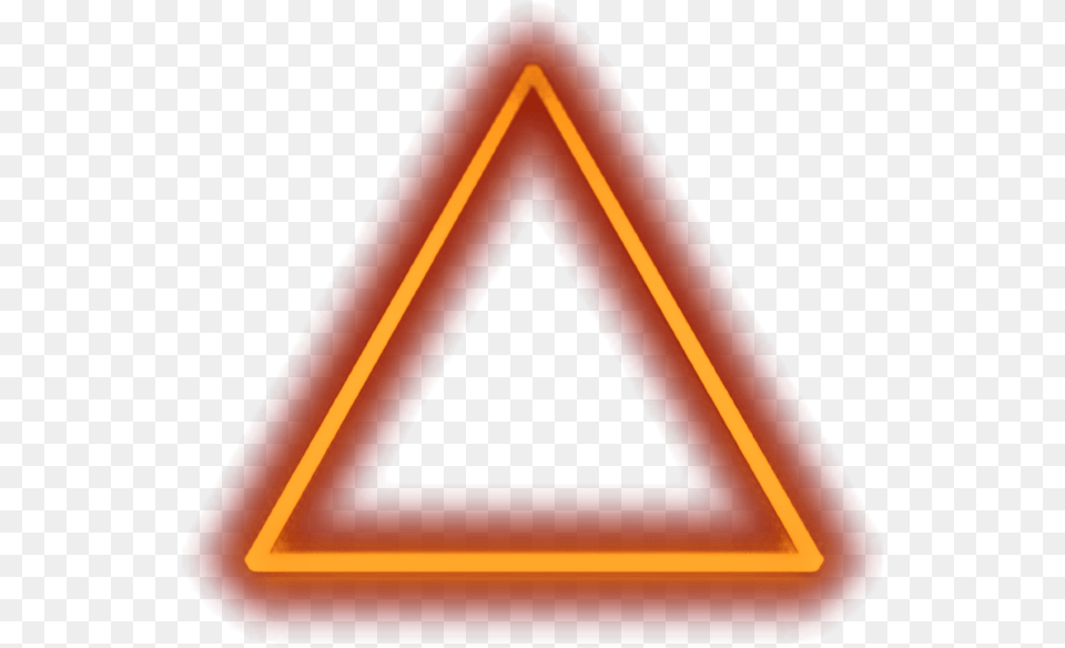 Neon Triangle Neon Orange Transparent Triangle, Symbol Free Png Download
