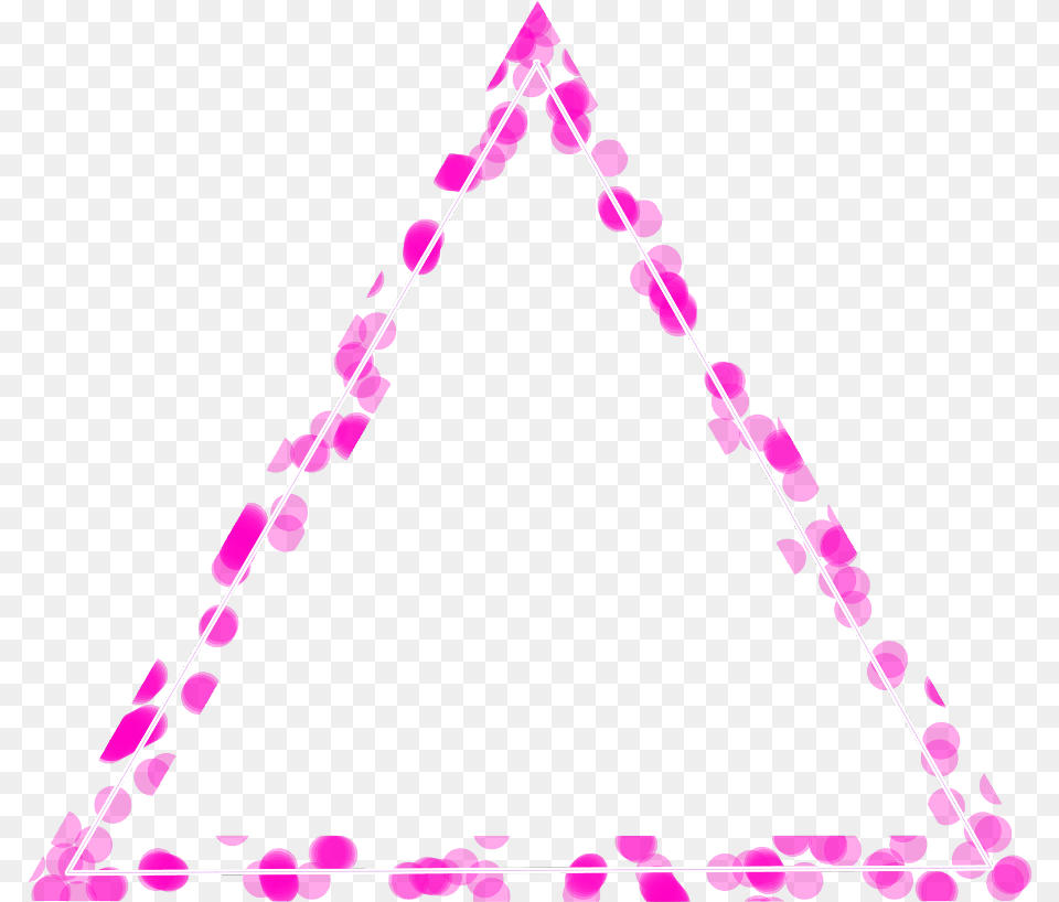 Neon Triangle Pink Freetoedit Geometric Trigon Picsart Photo Studio, Purple, Bow, Weapon Free Transparent Png