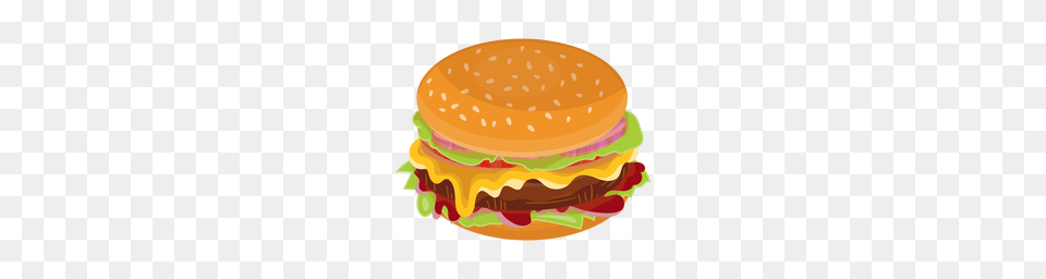 Neon Yellow Burger Icon, Food, Birthday Cake, Cake, Cream Free Png Download