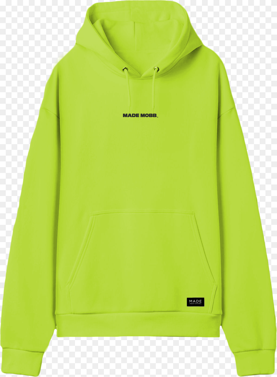 Neon Yellow Hoodie, Clothing, Knitwear, Sweater, Sweatshirt Free Png Download