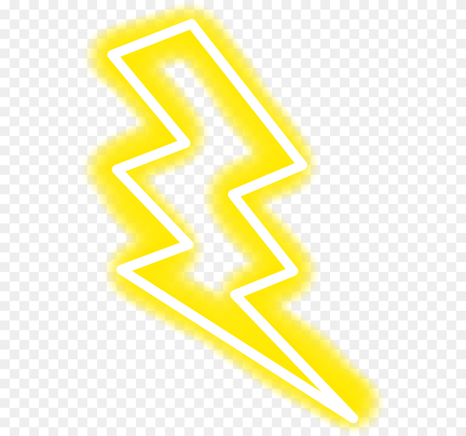 Neon Yellow White Lightning Neon, Light, Text, Food, Ketchup Png Image