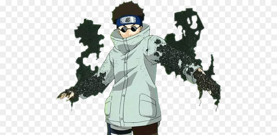 Neoscream S Log Shino Aburame, Clothing, Coat, Jacket, Person Png Image