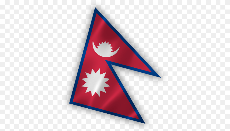 Nepal And India Flag, Triangle Free Transparent Png