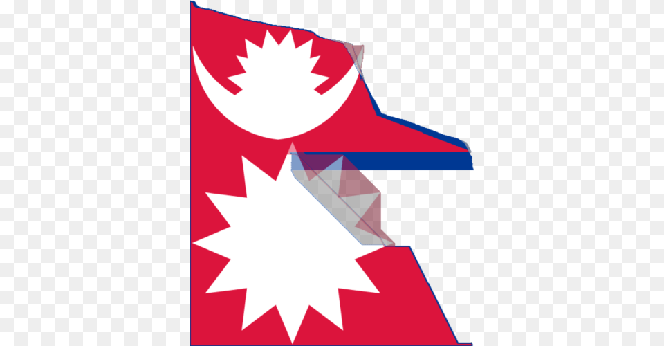 Nepal Flag But I Applied Content Aware Scaling To It, Leaf, Plant, Star Symbol, Symbol Free Png Download