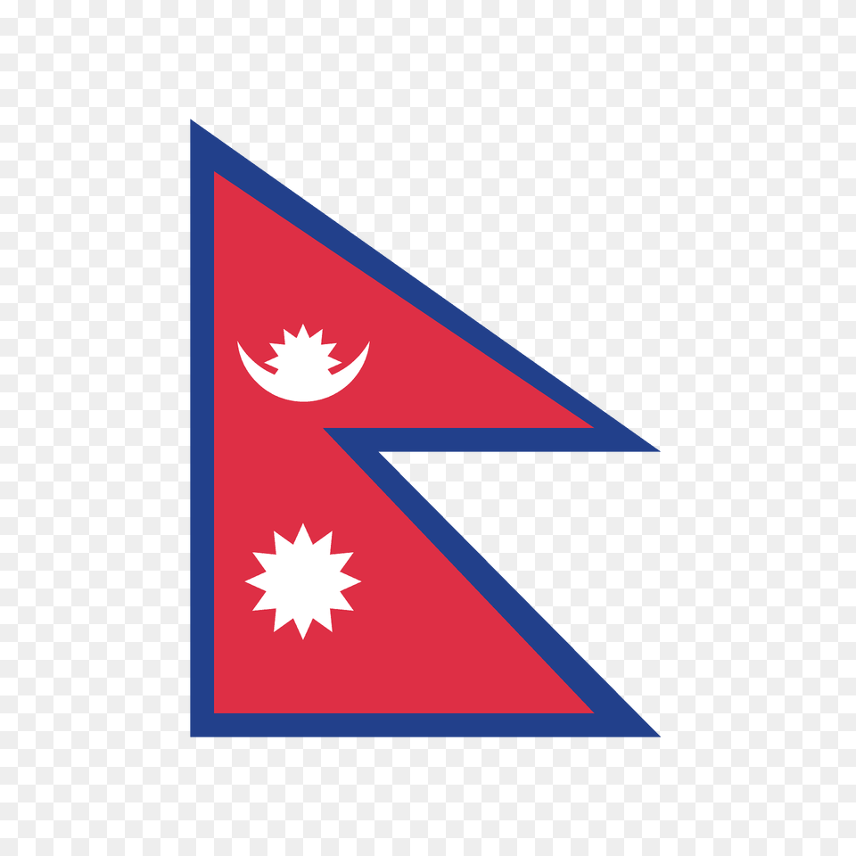 Nepal Flag Emoji Clipart, Triangle Free Transparent Png