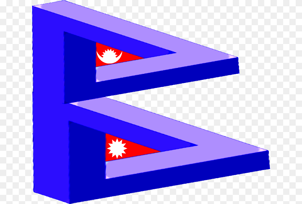 Nepal Flag Fixed, Triangle, Text Png Image