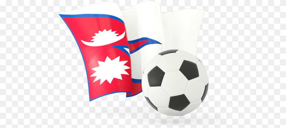 Nepal Flag Football Clipart Full Size Clipart Nepali Flag Waving Gif, Ball, Soccer, Soccer Ball, Sport Free Png