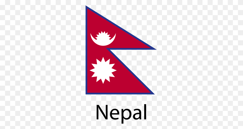 Nepal National Flag, Triangle, Logo Png