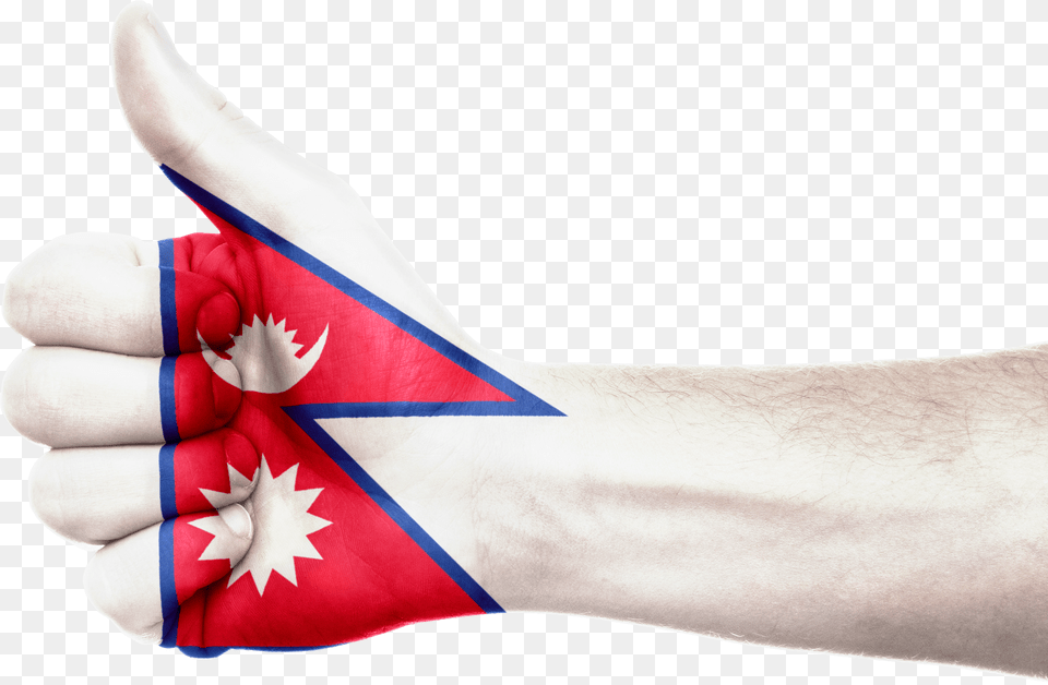Nepal Thumbs Up Flag, Body Part, Finger, Hand, Person Free Png