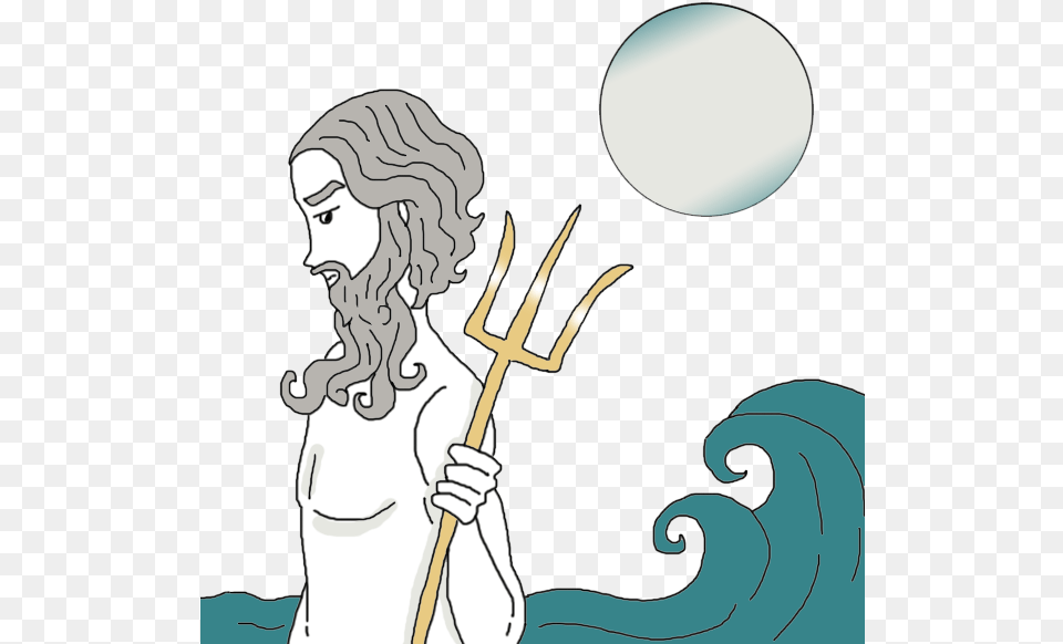 Neptune Illustration, Trident, Weapon, Adult, Female Png Image