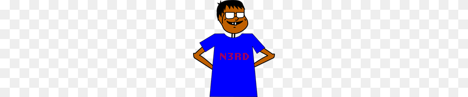 Nerd Clip Art For Web, Clothing, T-shirt, Person, Cartoon Free Png Download