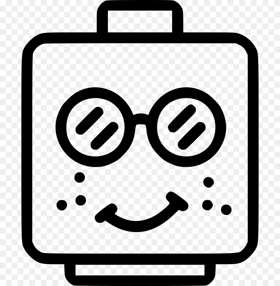 Nerd Comments Lego Happy Face Black And White, Bag, Briefcase, First Aid Free Transparent Png