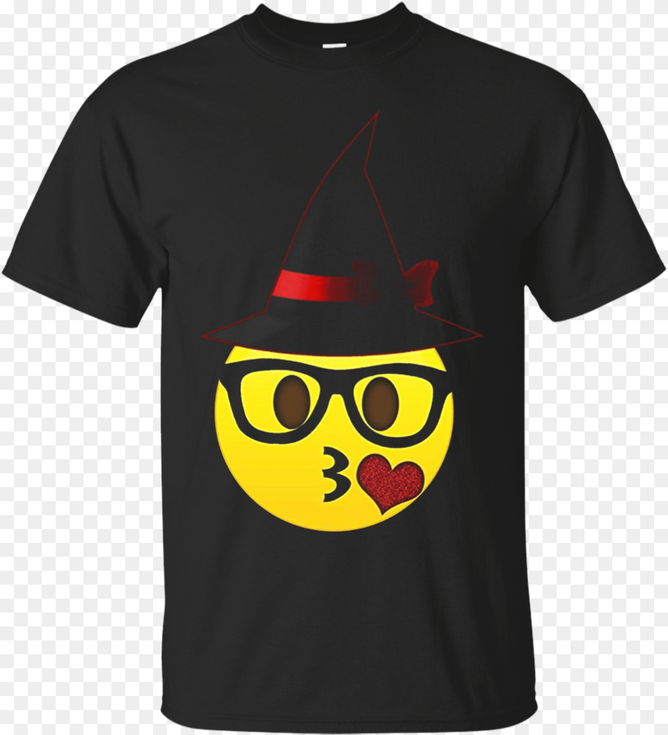 Nerd Emoji Witch Hat Halloween Tshirt For Girls And Gucci T Shirt Design, Clothing, T-shirt, Face, Head Free Png