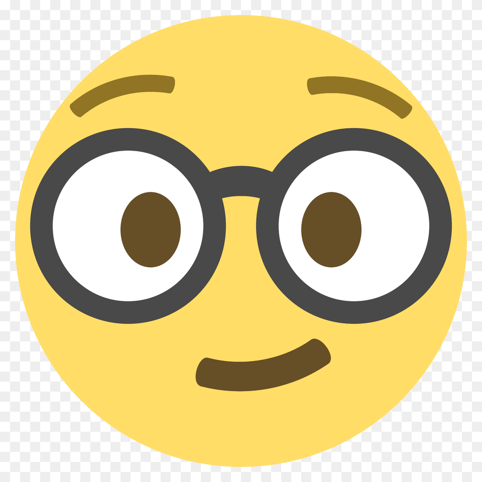 Nerd Face Emoji Clipart, Accessories, Glasses, Disk Png Image