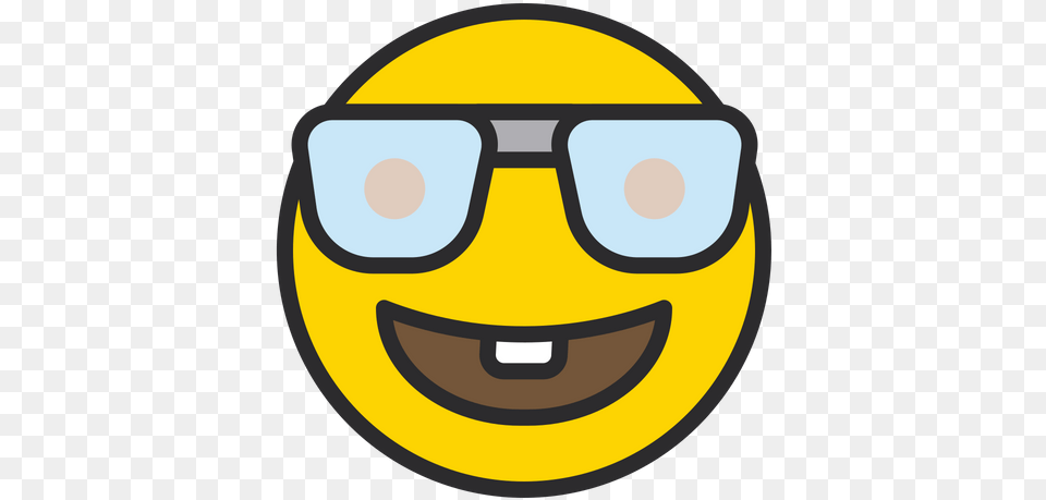 Nerd Face Emoji Icon Of Colored Outline Style Available In Happy, Photography, Accessories, Glasses, Logo Png