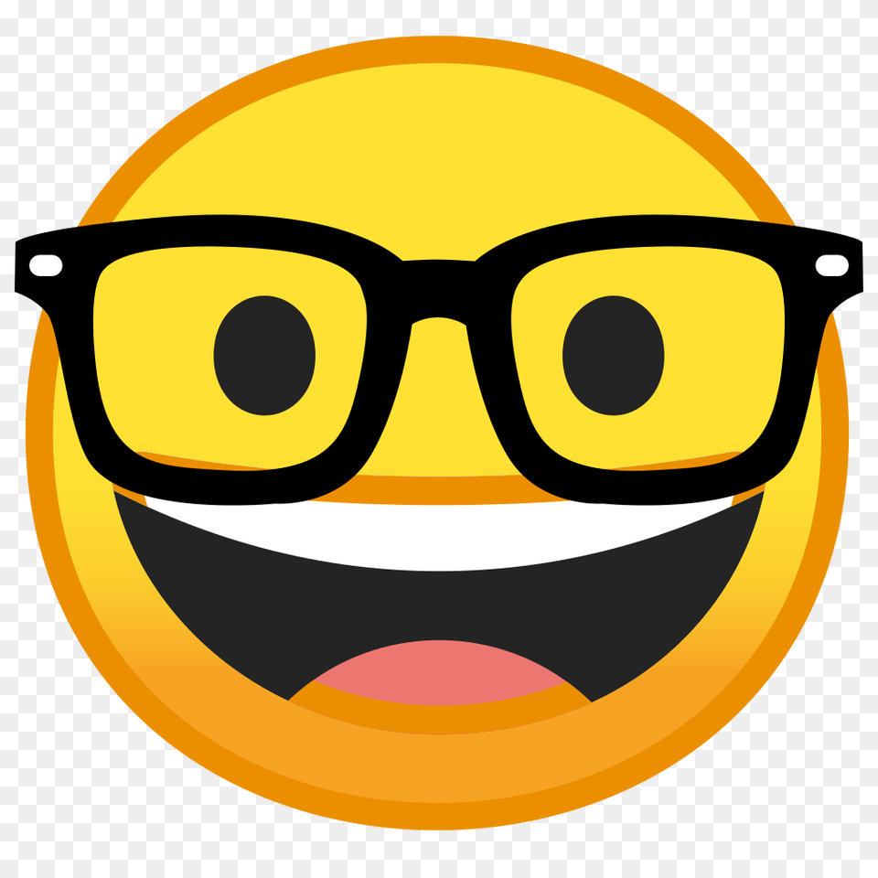 Nerd Face Icon Noto Emoji Smileys Iconset Google, Accessories, Glasses, Photography, Head Free Png