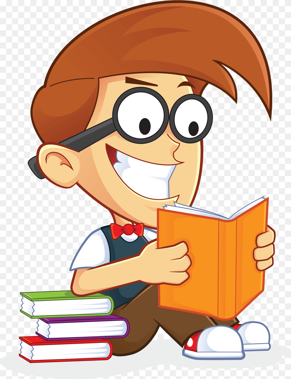 Nerd Geek Reading Book People High Images Reading Clipart, Person, Publication, Comics, Baby Free Png